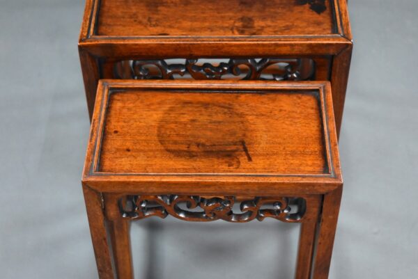 Set Four graduated Chinese Hardwood Nest Tables - Image 2