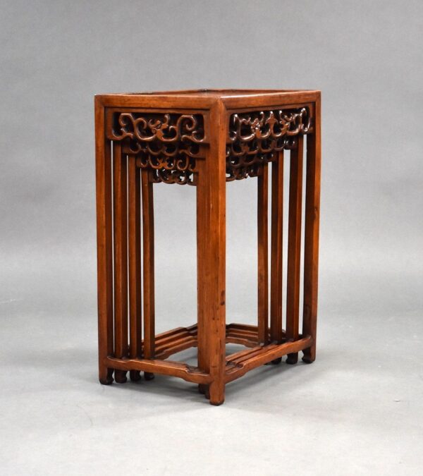 Set Four graduated Chinese Hardwood Nest Tables - Image 7