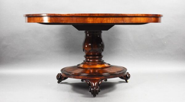 Quality William IV Mahogany Circular Breakfast/Dining Table - Image 9