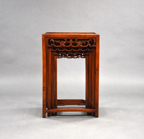 Set Four graduated Chinese Hardwood Nest Tables - Image 8