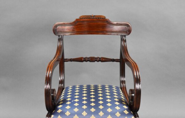 Set of 6 Regency Mahogany Dining Chairs - Image 7