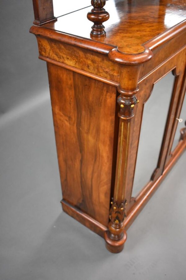 Victorian Burr Walnut Chiffonier Cabinet - Image 2