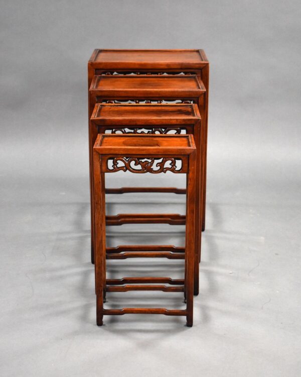 Set Four graduated Chinese Hardwood Nest Tables - Image 3