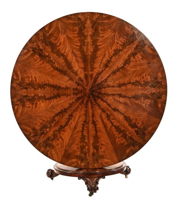 Quality William IV Mahogany Circular Breakfast/Dining Table - Image 2