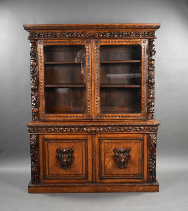 19th Century Carved Oak Bookcase