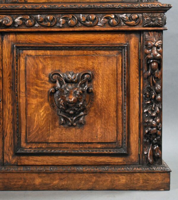 19th Century Carved Oak Bookcase - Image 10