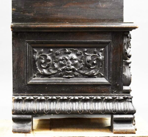 19th Century Heavil Carved Oak Settle - Image 6