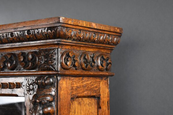 19th Century Carved Oak Bookcase - Image 2