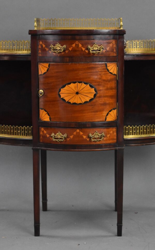 Victorian Walnut Marquetry Pier Cabinet - Image 5