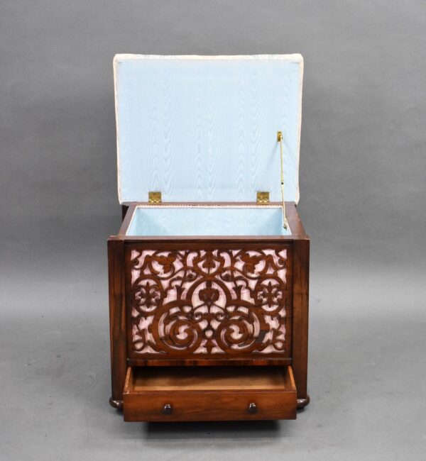 Mid Victorian Rosewood Ottoman - Image 5