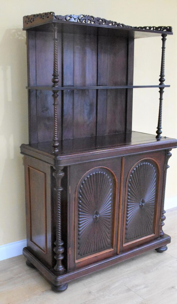 Victorian Rosewood Dresser/Cupboard - Image 4