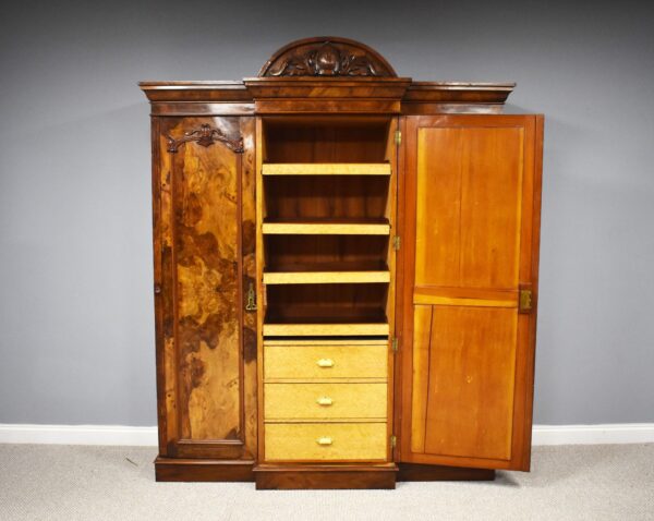 Victorian Burr Walnut Wardrobe - Image 3