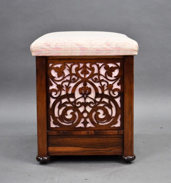 Mid Victorian Rosewood Ottoman - Image 2