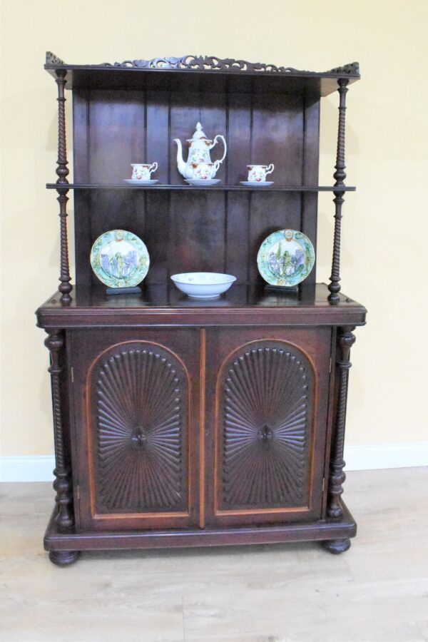 Victorian Rosewood Dresser/Cupboard - Image 7