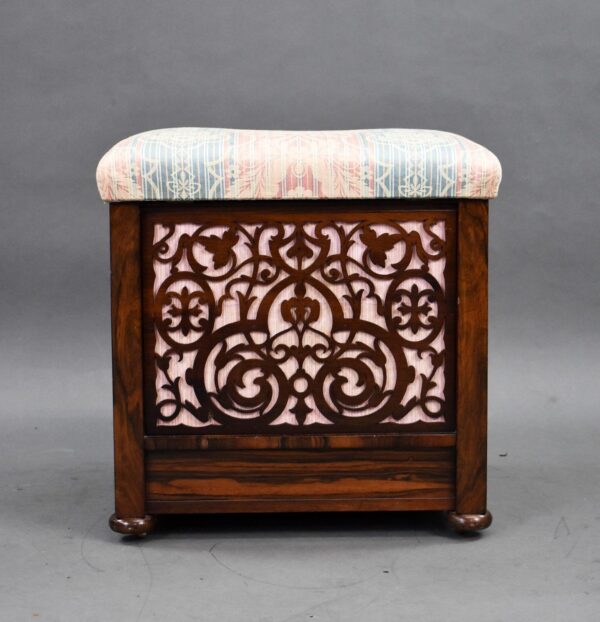 Mid Victorian Rosewood Ottoman - Image 8