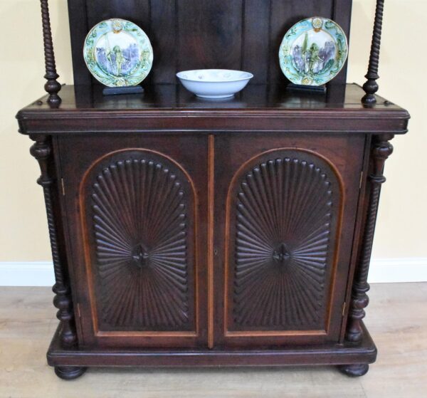 Victorian Rosewood Dresser/Cupboard - Image 9