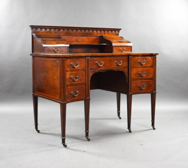 Edwardian Mahogany Carlton House Desk