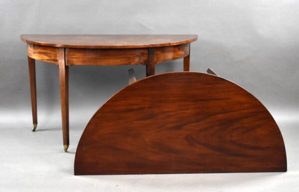 Pair of George III Mahogany Demi Lune Console Tables - Image 6