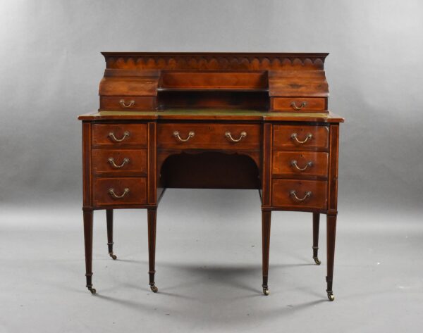 Edwardian Mahogany Carlton House Desk - Image 2