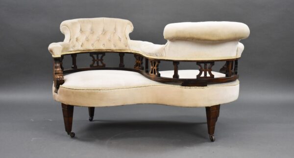 Victorian Walnut Conversation Seat