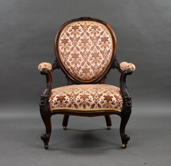 Victorian Mahogany Armchair - Image 2