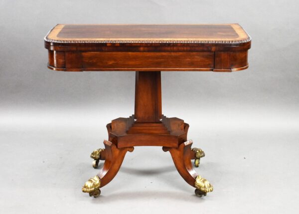 Victorian Burr Walnut Card Table - Image 2