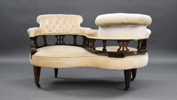 Victorian Walnut Conversation Seat - Image 11