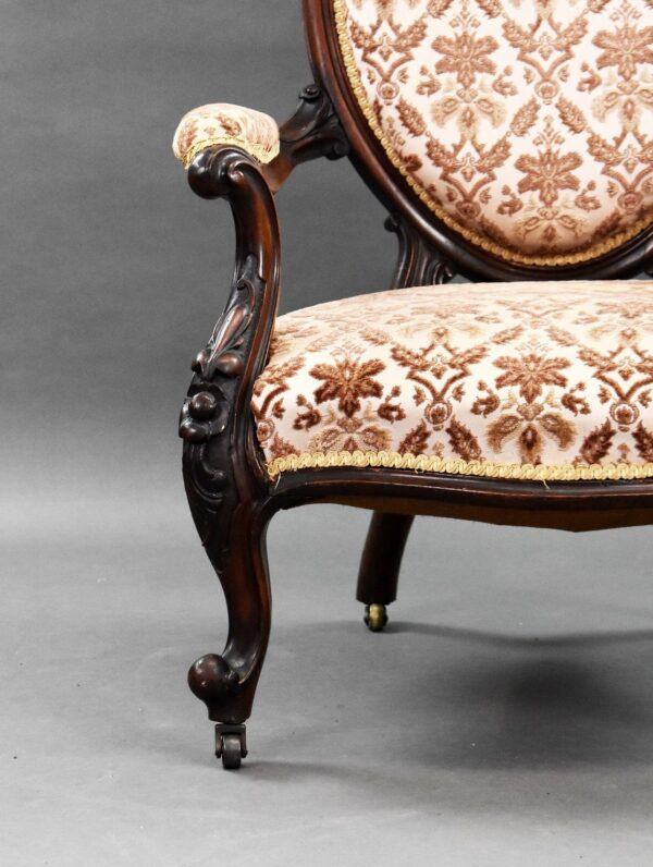 Victorian Mahogany Armchair - Image 4