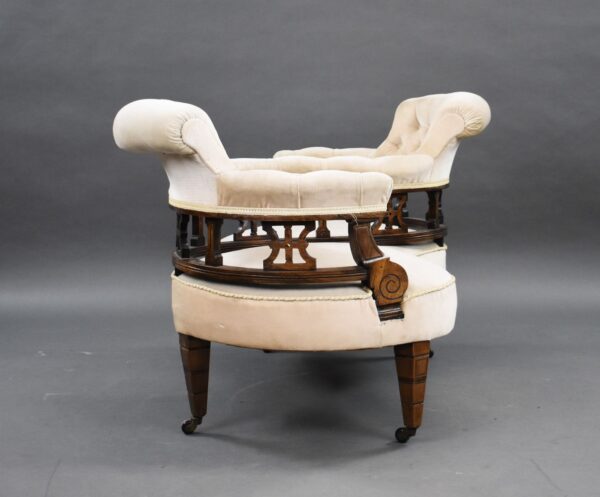 Victorian Walnut Conversation Seat - Image 10