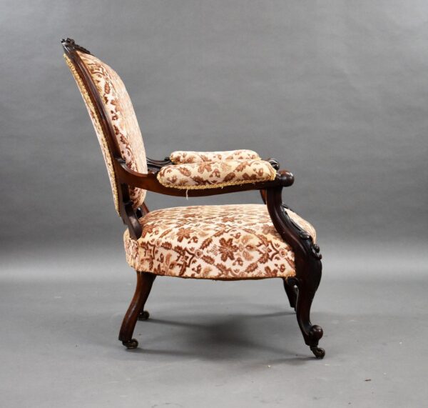 Victorian Mahogany Armchair - Image 5