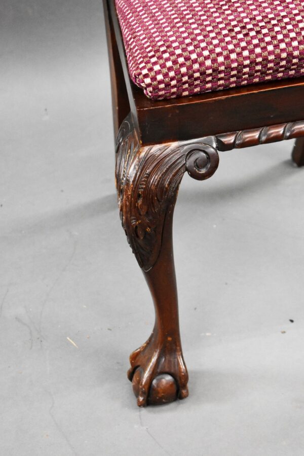 Set of 6 Mahogany Chippendale Style Dining Chairs - Image 6