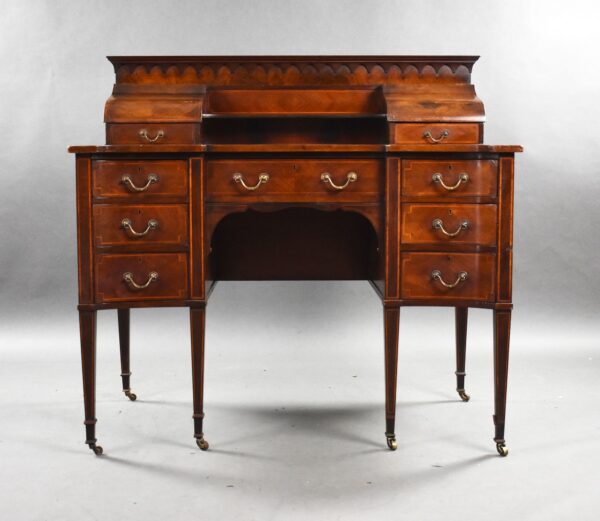 Edwardian Mahogany Carlton House Desk - Image 5