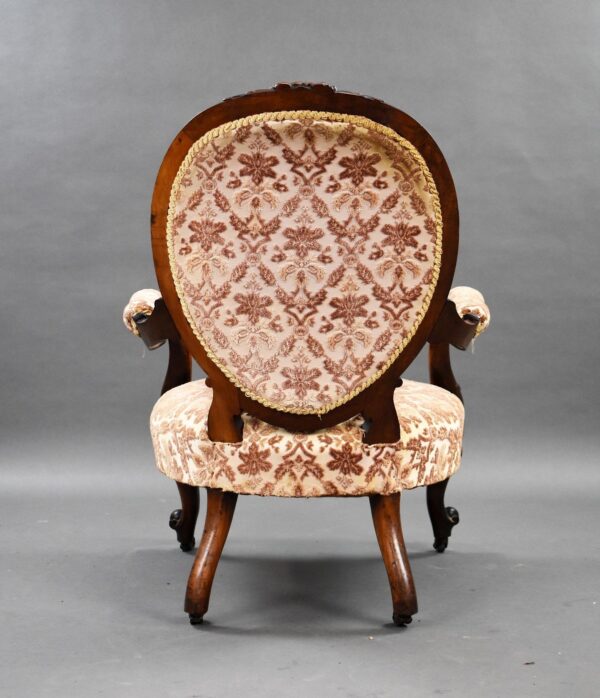 Victorian Mahogany Armchair - Image 6