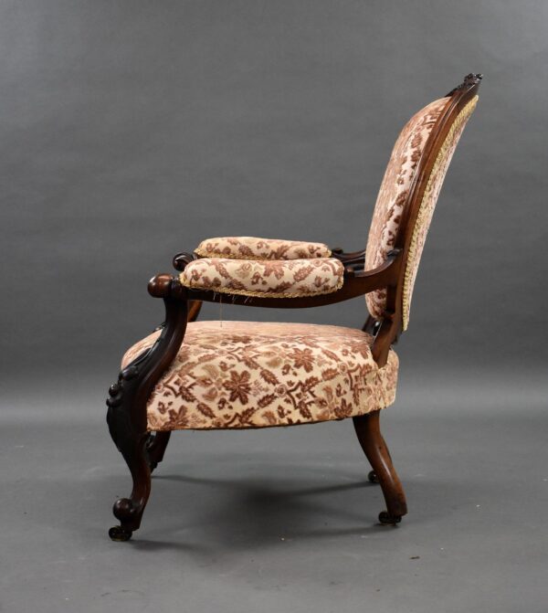 Victorian Mahogany Armchair - Image 7