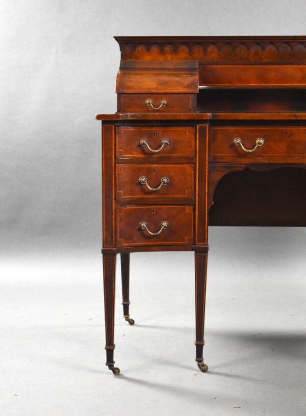 Edwardian Mahogany Carlton House Desk - Image 8