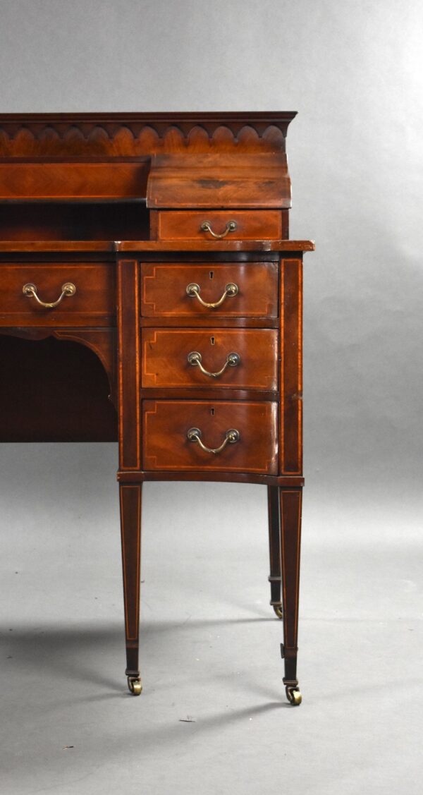 Edwardian Mahogany Carlton House Desk - Image 7