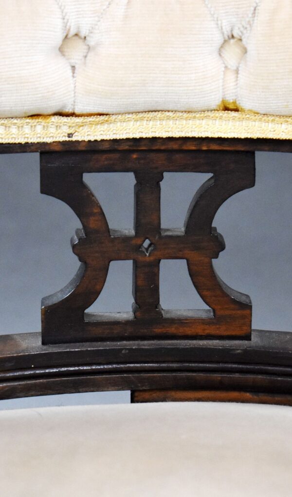 Victorian Walnut Conversation Seat - Image 4