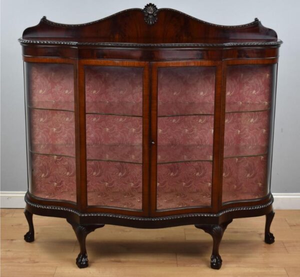 Edwardian Mahogany Serpentine Cabinet