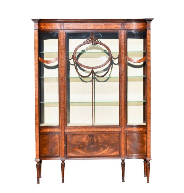 Early 20th Century English Edwardian Mahogany Inlaid Display Cabinet - Image 6