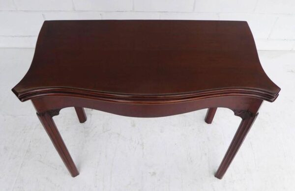 George III Mahogany Serpentine Card Table - Image 3