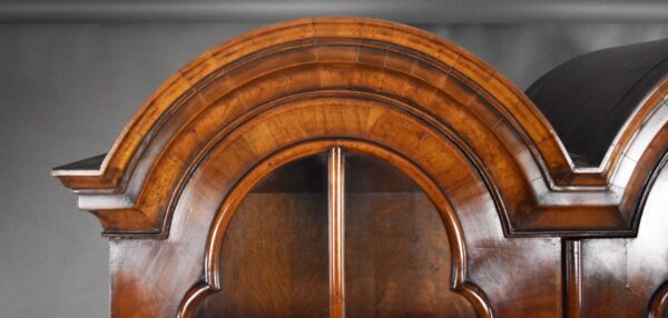 Antique Burr Walnut Queen Anne Style Bookcase - Image 3