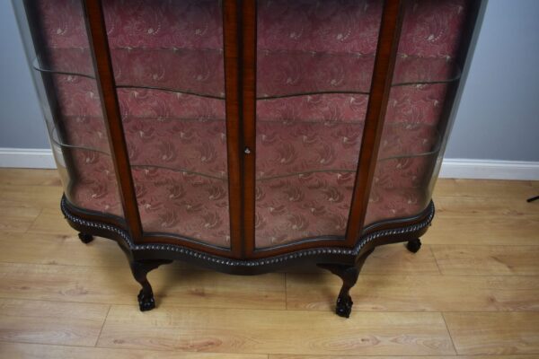 Edwardian Mahogany Serpentine Cabinet - Image 4