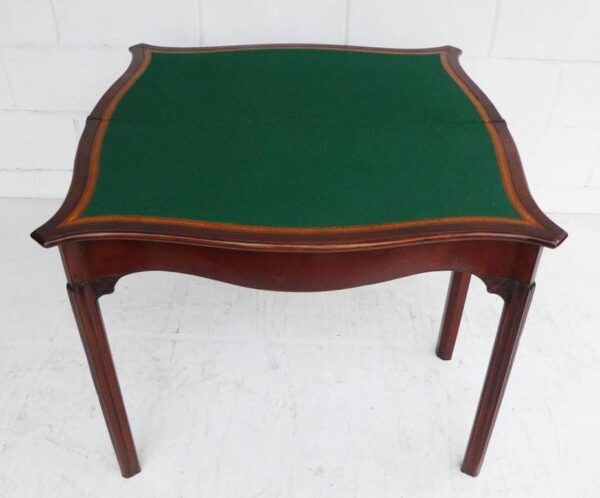 George III Mahogany Serpentine Card Table - Image 2