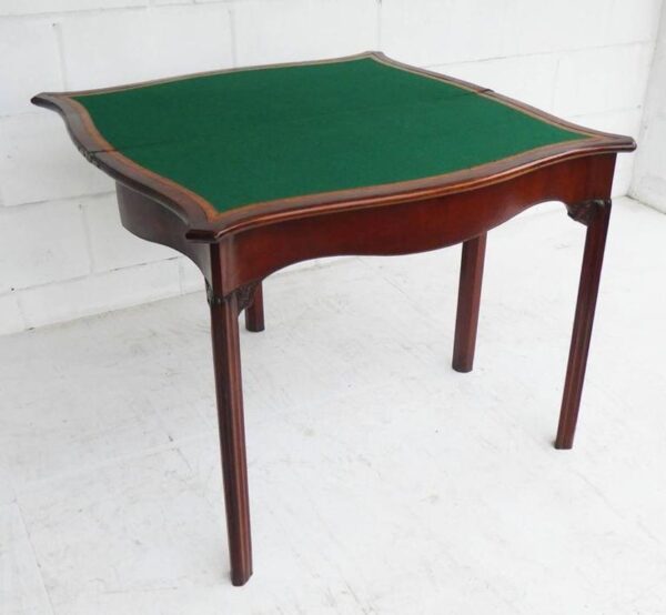 George III Mahogany Serpentine Card Table