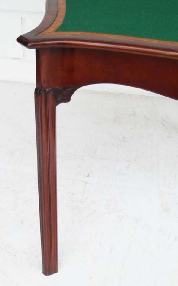 George III Mahogany Serpentine Card Table - Image 4