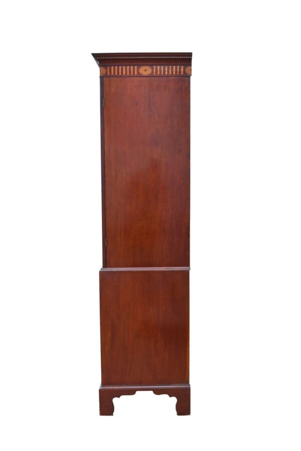 Irish Sheraton Style Inlaid Mahogany Linen Press - Image 7