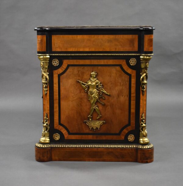 Fine Victorian Burr Walnut Pedestal Desk - Image 3