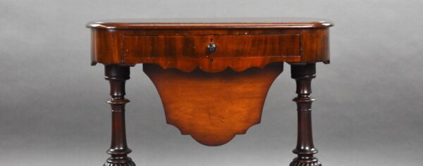 Victorian Mahogany Work Table - Image 9