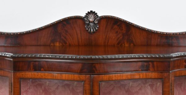 Edwardian Mahogany Serpentine Cabinet - Image 7