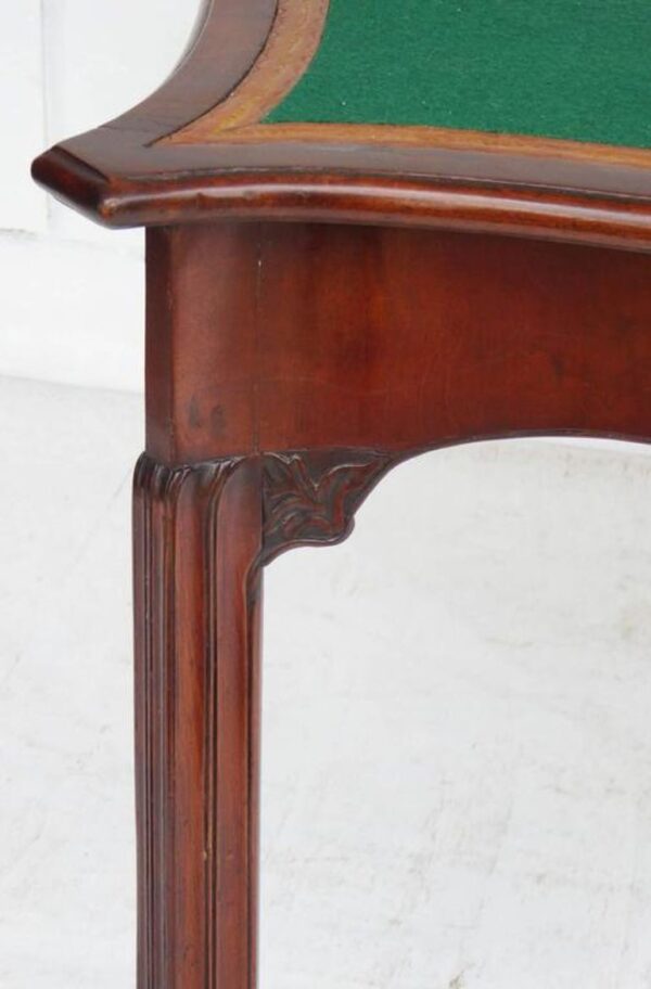George III Mahogany Serpentine Card Table - Image 5